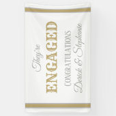 Regardez !! Bannière de fiançailles PERSONNALISÉE (Vertical)