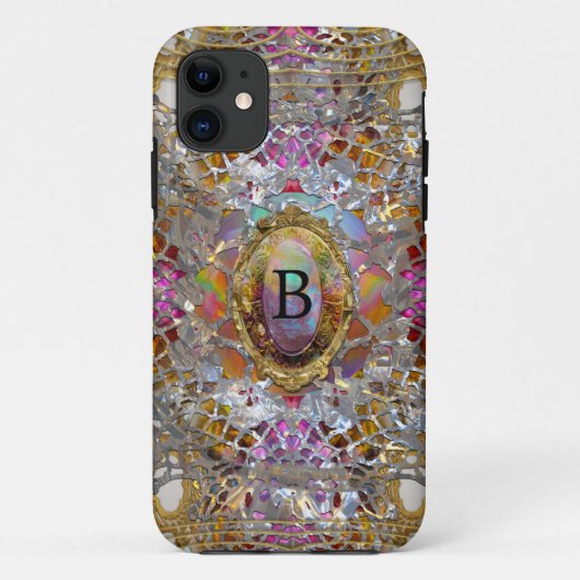 Regardez Cool kaléidoscoop Beschermend Monogram Case-Mate iPhone Case (Achterkant)