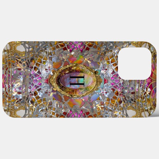 Regardez dans kaléidoscope Elegant Monogram Case-Mate iPhone Case (Achterkant (horizontaal))