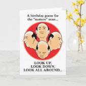 Regardez en bas de la carte d'anniversaire (Fleur jaune)