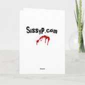 'Regardez-la dans les yeux' sur une carte d'annive (Dos)