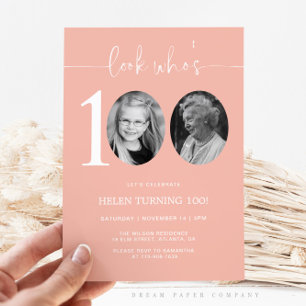 Regardez qui a 100 ans Invitation d'anniversaire