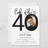 Regardez qui a 40 ans | Carte d'invitation pour un (Devant)