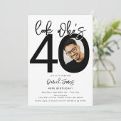 Regardez qui a 40 ans | Carte d'invitation pour un (Debout devant)