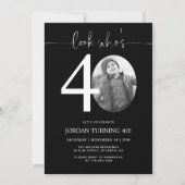 Regardez qui a 40 ans | Noir Invitation du 40e ann (Devant)