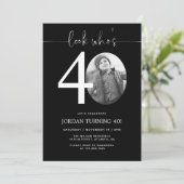 Regardez qui a 40 ans | Noir Invitation du 40e ann (Debout devant)