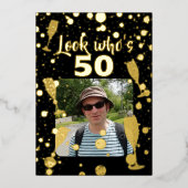 Regardez qui a 50 ans invitation photo 50e (Recto)