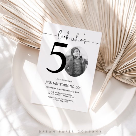 Regardez qui a 50 ans | Photo Invitation du 50e an