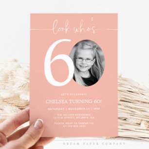 Regardez qui a 60 ans   Invitation d'anniversaire 