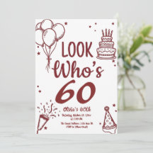 Regardez qui a 60 ans Invitation ! Moderne Photo 6