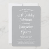 Regardez qui a 65 ans Invitations pour une fête d' (Dos)