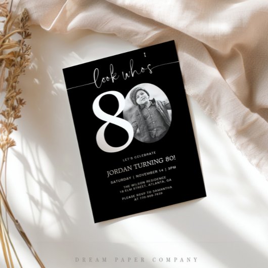 Regardez qui a 80 ans | Invitation d'anniversaire