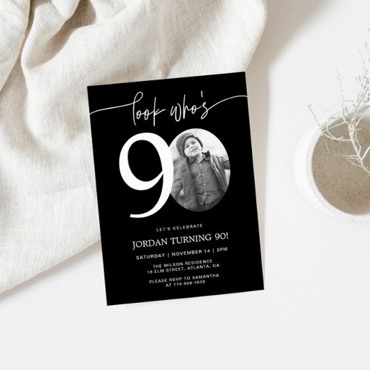 Regardez qui a 90 ans | Invitation d'anniversaire