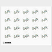Regardez qui a un bébé {Turquoise} | Stickers (Feuille)
