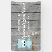 Regardez qui est bannière de hibou de douche de (Vertical)