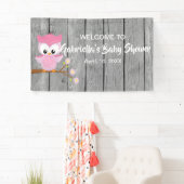 Regardez qui est bannière de hibou de douche de (En situation)