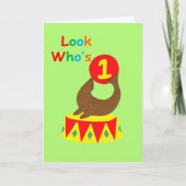 Regardez qui est une première carte d'anniversaire (Devant)