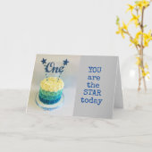 "REGARDEZ QUI TOURNE 1" CARTE DE SOUHAIT D'ANNIVER (Fleur jaune)