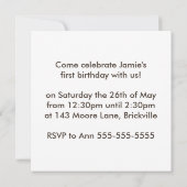 Regardez qui tourne une invitation de fête (Dos)