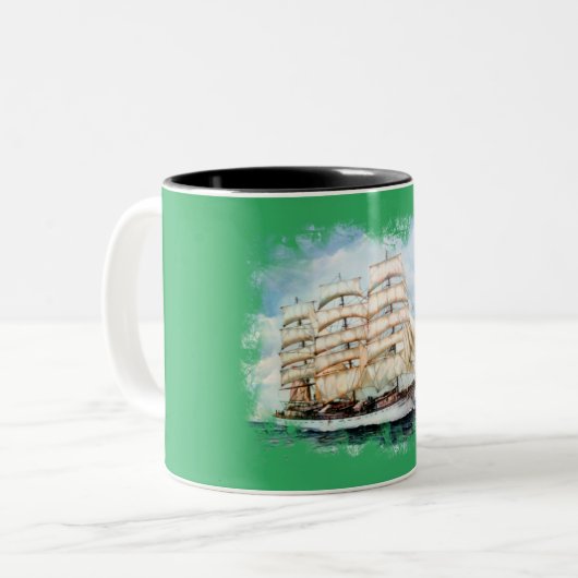 Regata Cutty Sark Tweekleurige Koffiemok (Voorkant links)