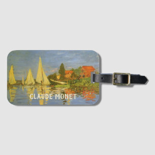 Regatta bij Argenteuil door Claude Monet Bagagelabel