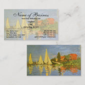 Regatta bij Argenteuil door Claude Monet Visitekaartje (Voorkant / Achterkant)