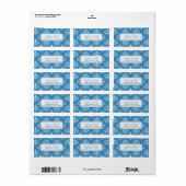 Regatta Blue Chandeliers Return Address Label (Full Sheet)