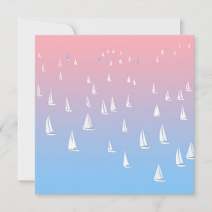 Regatta boten op de oceaan kaart