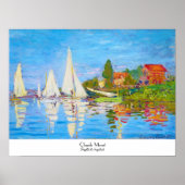 Regatta in Argenteuil Claude Monet Poster (Voorkant)