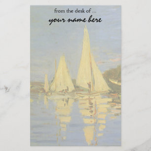 Regatta in Argenteuil door Claude Monet Briefpapier