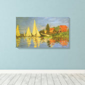 Regatta in Argenteuil door Claude Monet Canvas Afdruk (Insitu (Houten vloer))