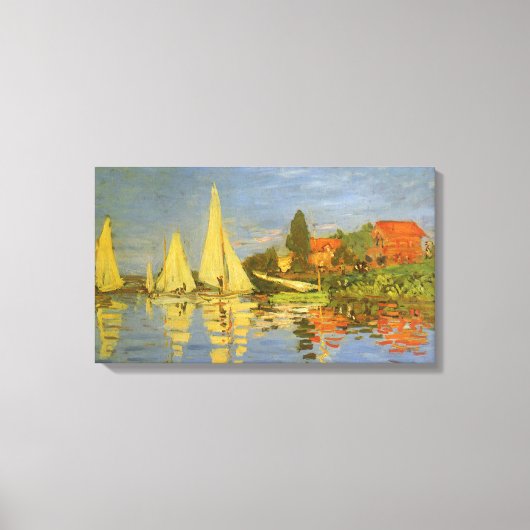 Regatta in Argenteuil door Claude Monet Canvas Afdruk (Voorkant)