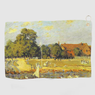 Regatta in Hampton Court Alfred Sisley Poster Golfhanddoek