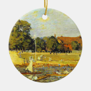 Regatta in Hampton Court Alfred Sisley Poster Keramisch Ornament