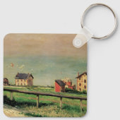 Regatta in Villerville door Gustave Caillebotte Sleutelhanger (Achterkant)