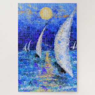Regatta Sailing - Abstract Kunst Oorspronkelijk sc Legpuzzel