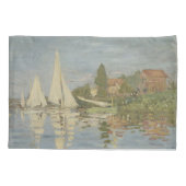 Regattas at Argenteuil, OIl Painting, Claude Monet Kussensloop (Achterkant)