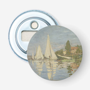 Regatta's bij Argenteuil, Olie Schilderij, Claude Button Flesopener