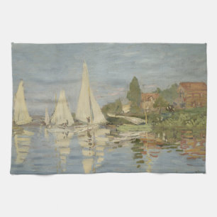 Regatta's bij Argenteuil, Olieverfschilderij, Clau Theedoek