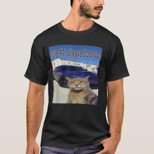 Regel 1 Altijd Boss Up Grappige Kat Opvallend Spec T-shirt