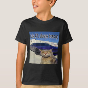 Regel 1 Baas altijd Grappige Kat Vreemd Specifieke T-shirt