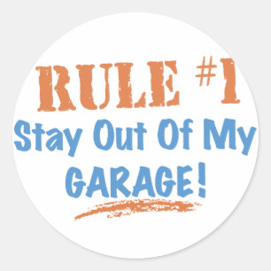 Regel 1 Blijf uit mijn tuin Ronde Sticker