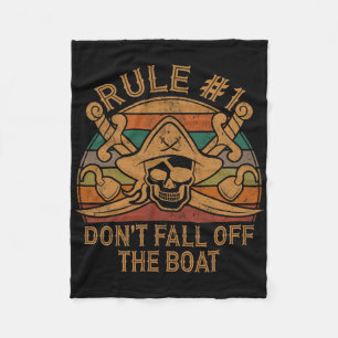 Regel #1 Herfst niet van de boot piraat cadeau vad Fleece Deken