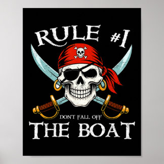 Regel #1 Val Niet Van De Boot Af Cruise Piraat Par Poster