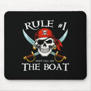 Regel #1 Val Niet Van De Boot Af Piratenkruisfeest Muismat