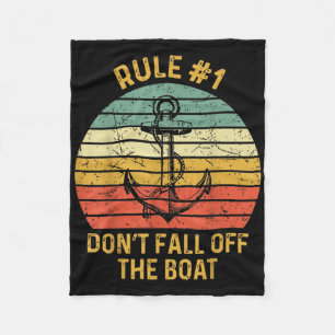 Regel #1 Val Niet Van De Boot Af Vintage Cruise Pi Fleece Deken