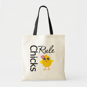 Regel 1 voor kuikens tote bag
