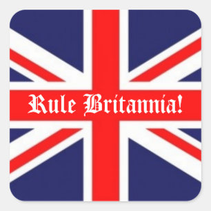 Regel Britannia! - Britse vlag Vierkante Sticker