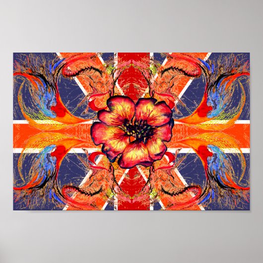 Regel Britannia Elegant Union Jack Fantasy Poster (Voorkant)