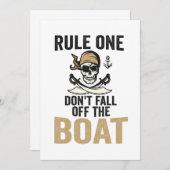 Regel één: val niet van de boot af Grappig Kaart (Voorkant / Achterkant)